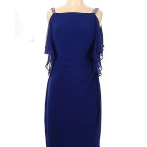 NWT LAUREN Cannes Blue Cocktail Dress